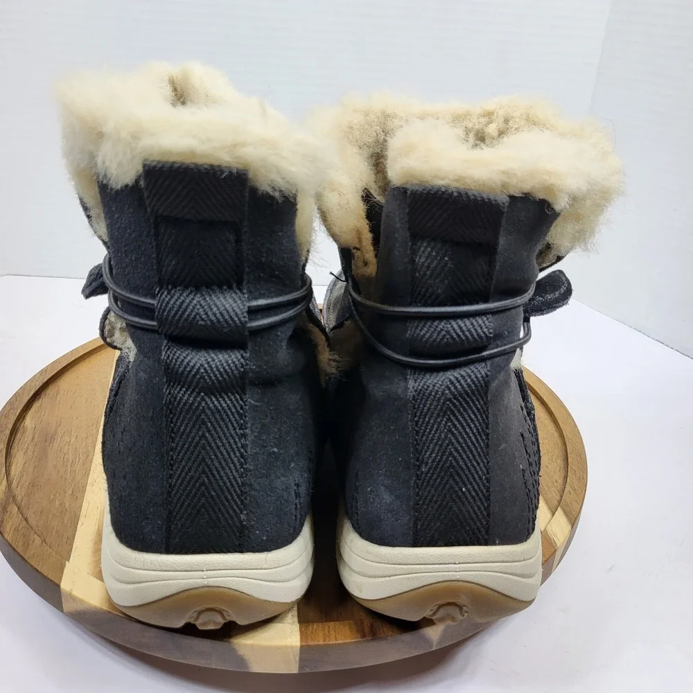 Merrell Waterproof Boots Womens 9 Black Good Insulated Suede‎ Faux Fur Gorpcore